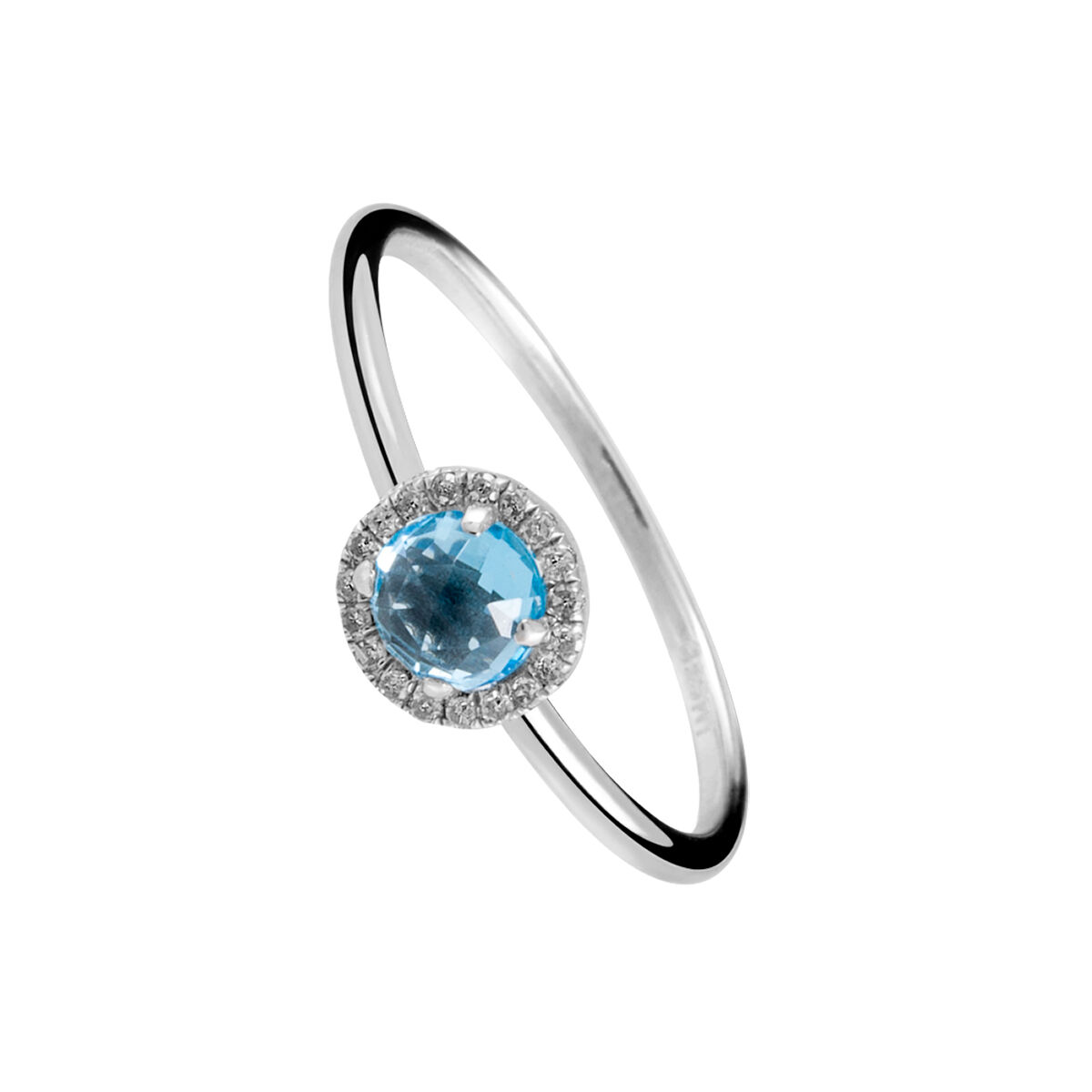 Silver ring with blue topaz , J01484-01-BT, hi-res