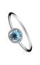 Silver ring with blue topaz , J01484-01-BT