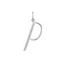 Large silver P initial charm , J04642-01-P