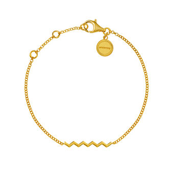 Gold zigzag bracelet, J03039-02, hi-res
