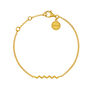 Bracelet zigzag argent plaqué or, J03039-02