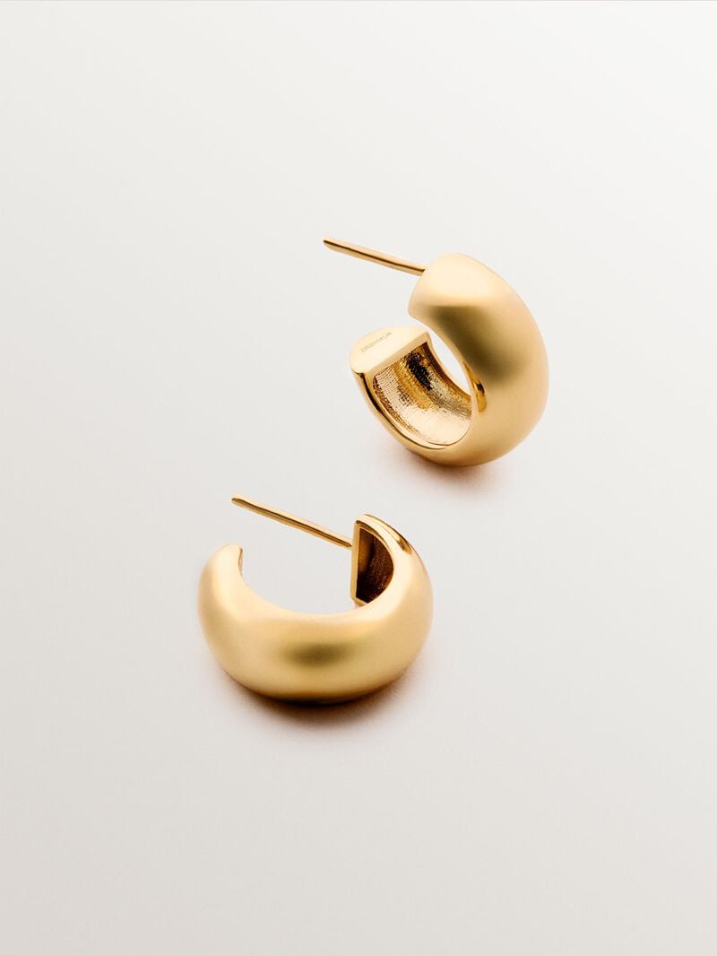 Small hoop earrings in 18K yellow gold plated 925 silver image number 4
