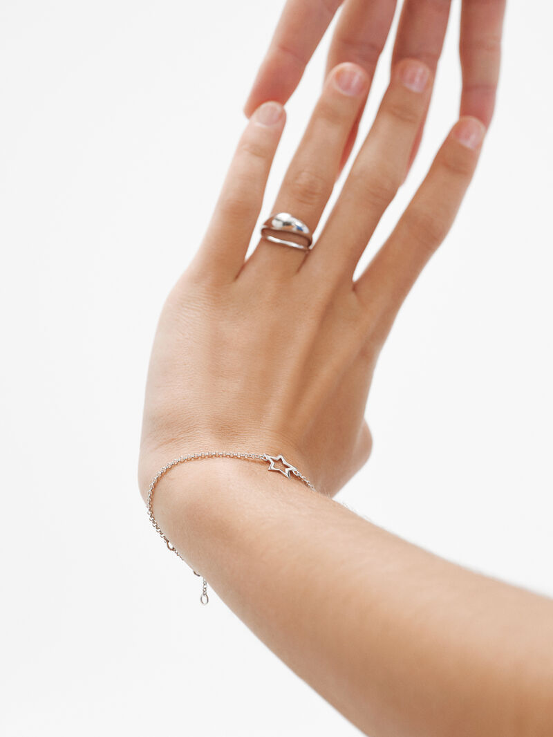925 Silver Double Ring image number 5