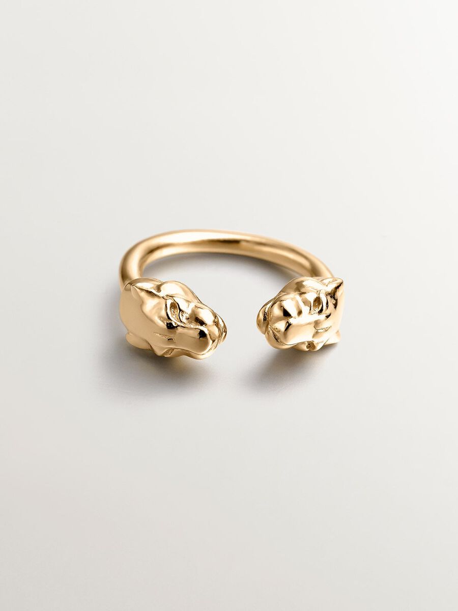 Anillo pantera plata recubierta oro , J04193-02, hi-res