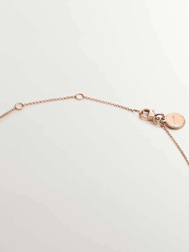 925 Silver pendant dipped in 18K rose gold with purple amethyst and pink rhodolite. image number 6