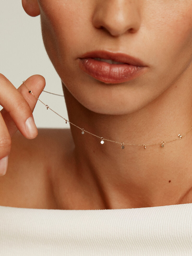 9K Yellow Gold Necklace with Spheres image number 1