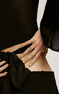 Anillo cuarzo oval grande plata recubierta oro rosa , J03816-03-GQ