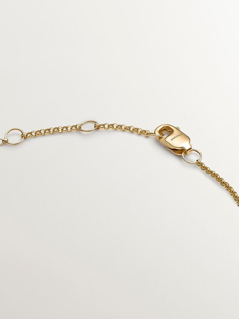 9K Yellow Gold Bracelet with Clip image number 6
