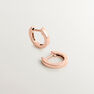 Small rose gold plated simple hoop earrings, J01444-03