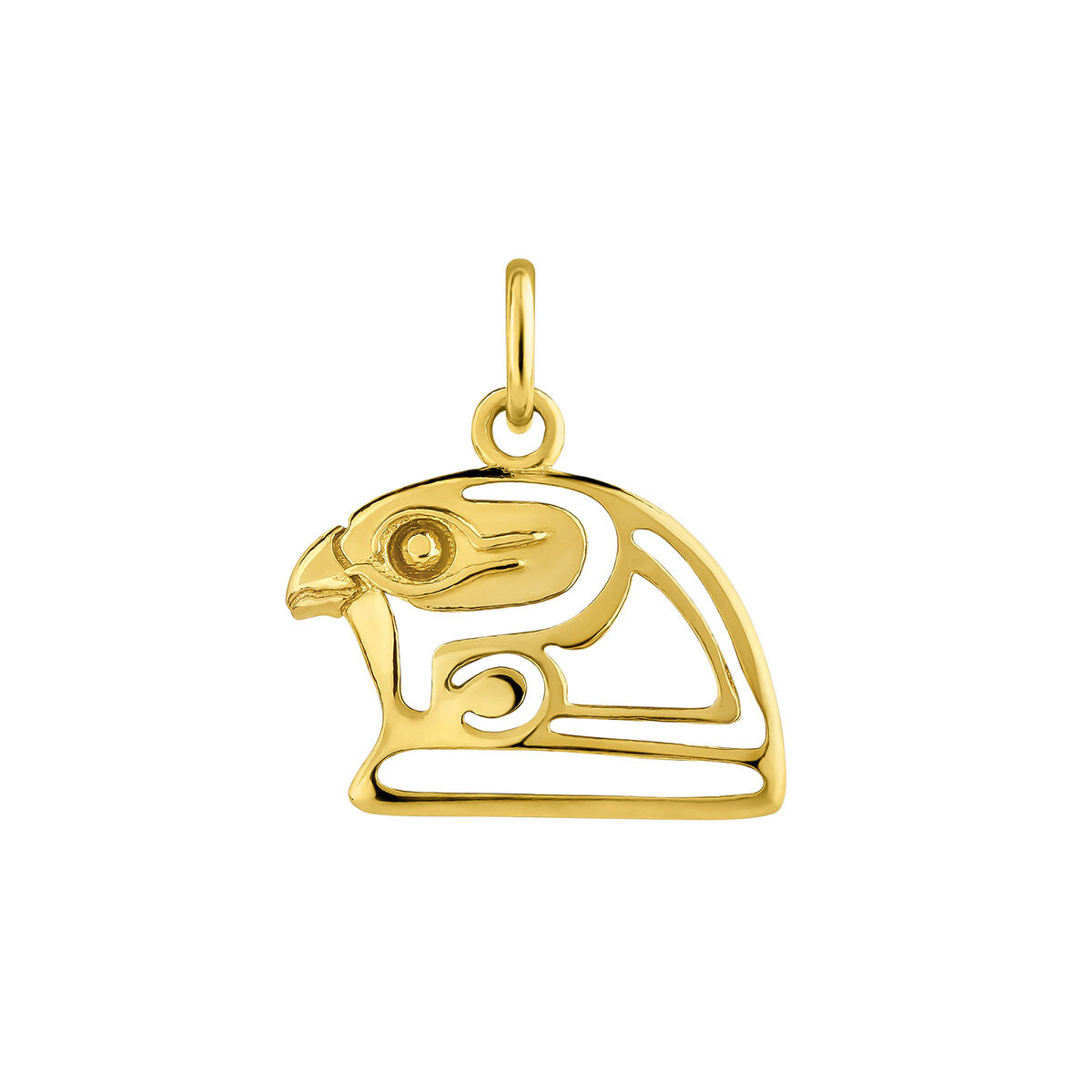 18 kt yellow gold-plated silver eagle charm, J04856-02, hi-res
