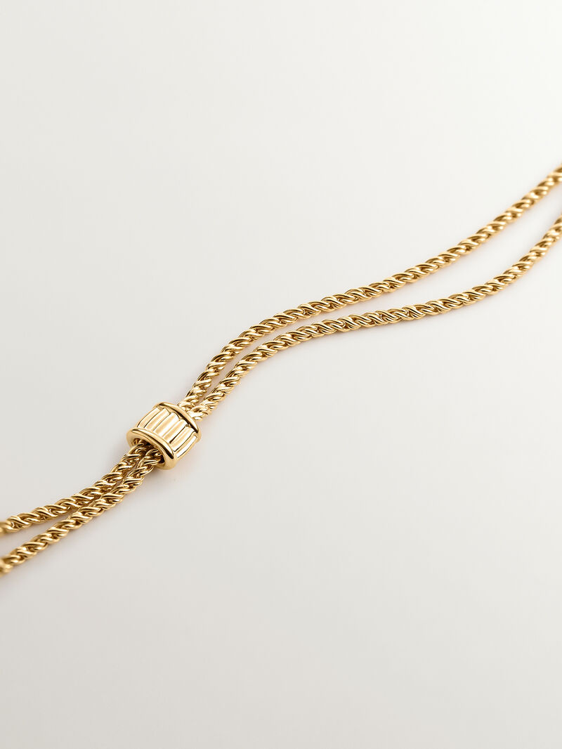 925 Silver pendant bathed in 18K yellow gold with yellow quartz image number 4