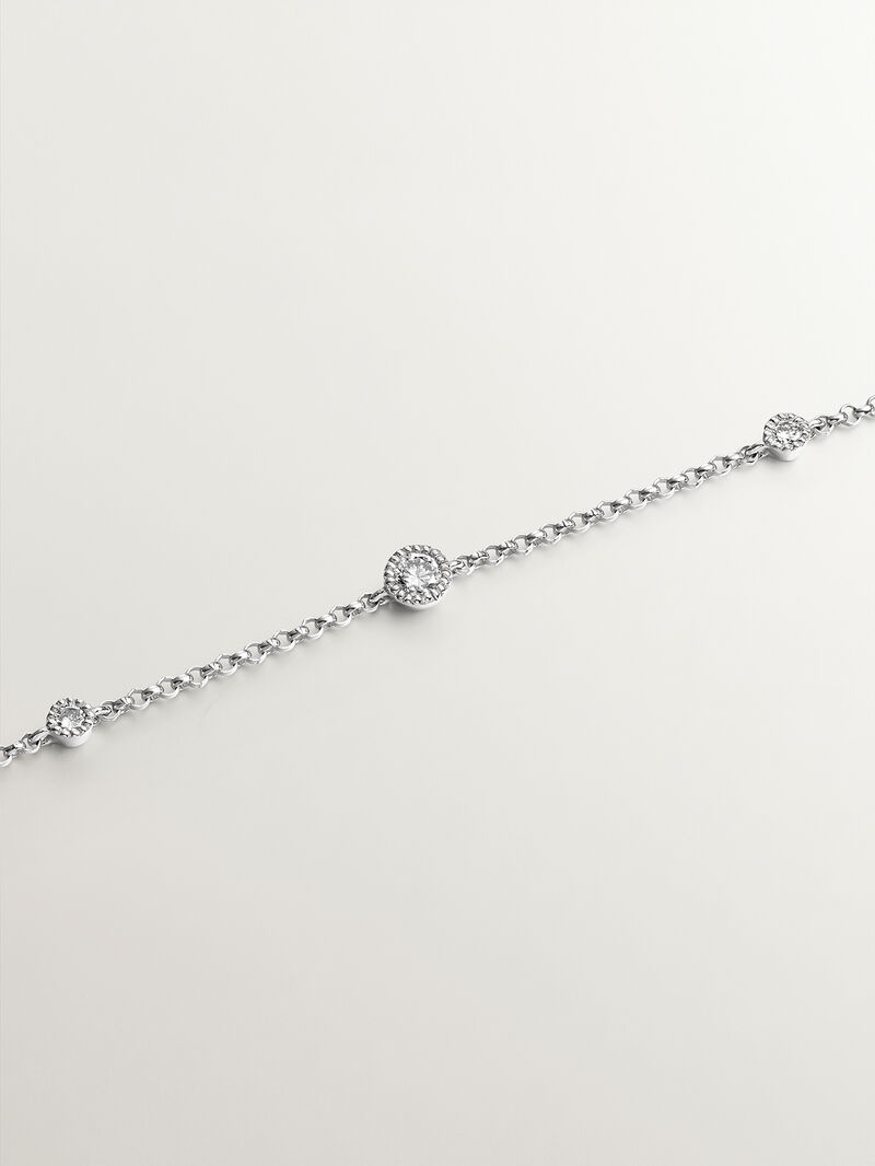 18K white gold bracelet with 0.097 cts diamonds ISI2 image number 2