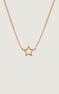 Colgante estrella hueca plata recubierta oro rosa , J00659-03