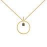 Gold plated spinel necklace , J04062-02-BSN