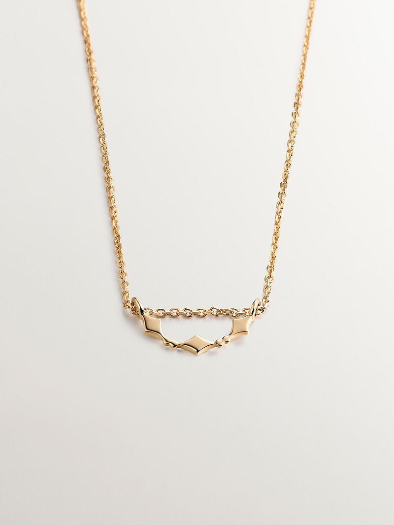 9K yellow gold pendant with rhombs image number 2