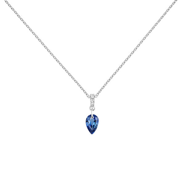 Necklace sapphire and diamonds in white gold, J04083-01-BS,hi-res
