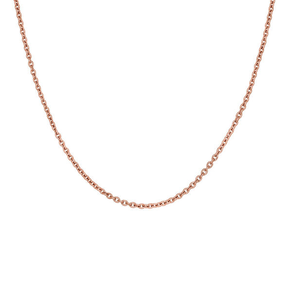 Simple rose gold plated silver chain, J03434-03,hi-res