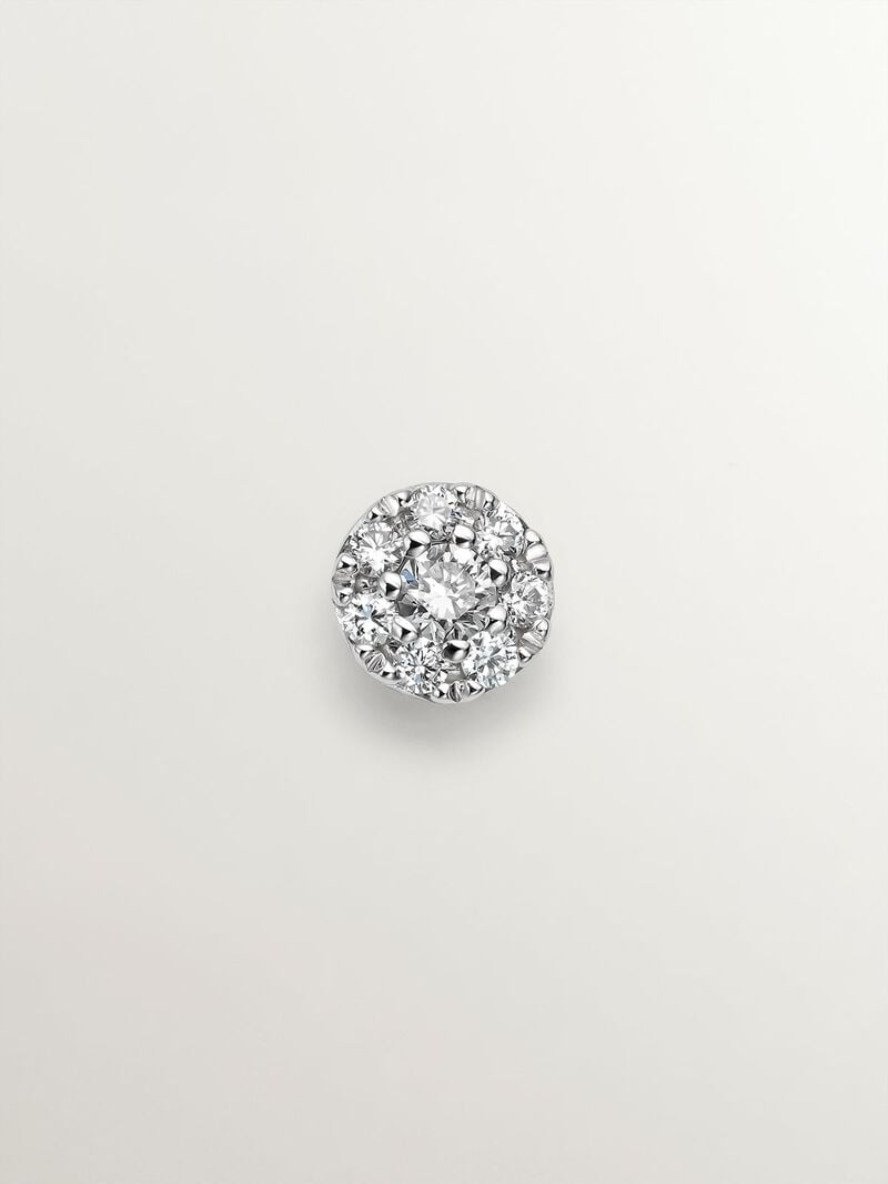 Individual 18K white gold earring with brilliant cut diamond image number 2