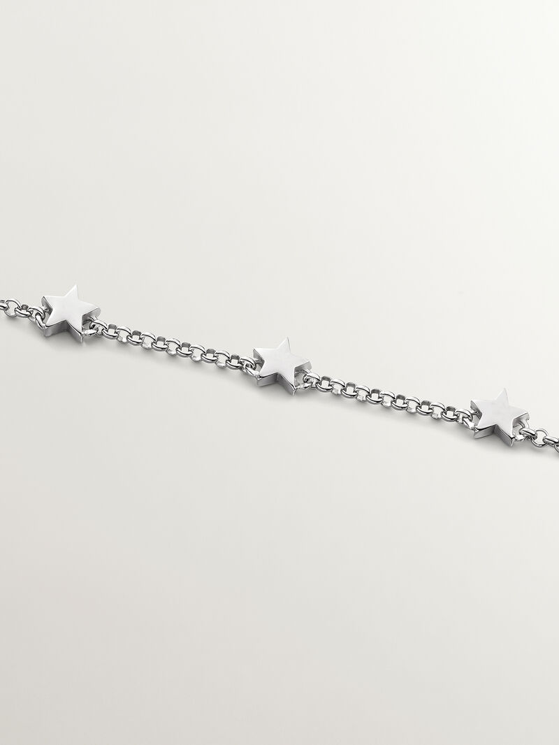 925 Silver bracelet with stars image number 2