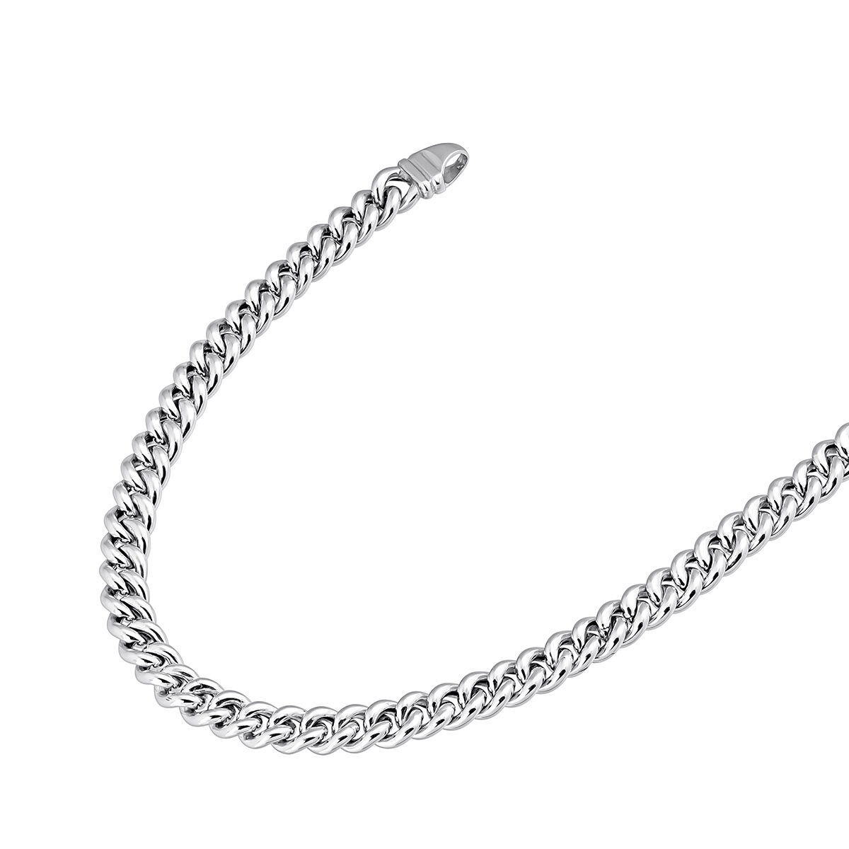 Silver flat curb chain, J05339-01-45, hi-res