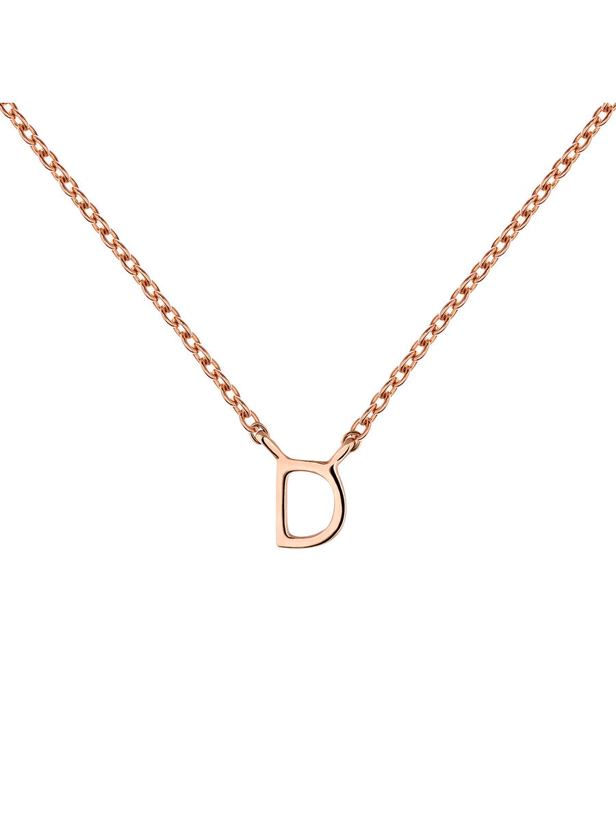 Rose gold Initial D necklace , J04382-03-D, mainproduct