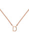 Rose gold Initial D necklace , J04382-03-D