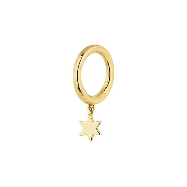 Gold star hoop piercing , J04375-02-H, mainproduct