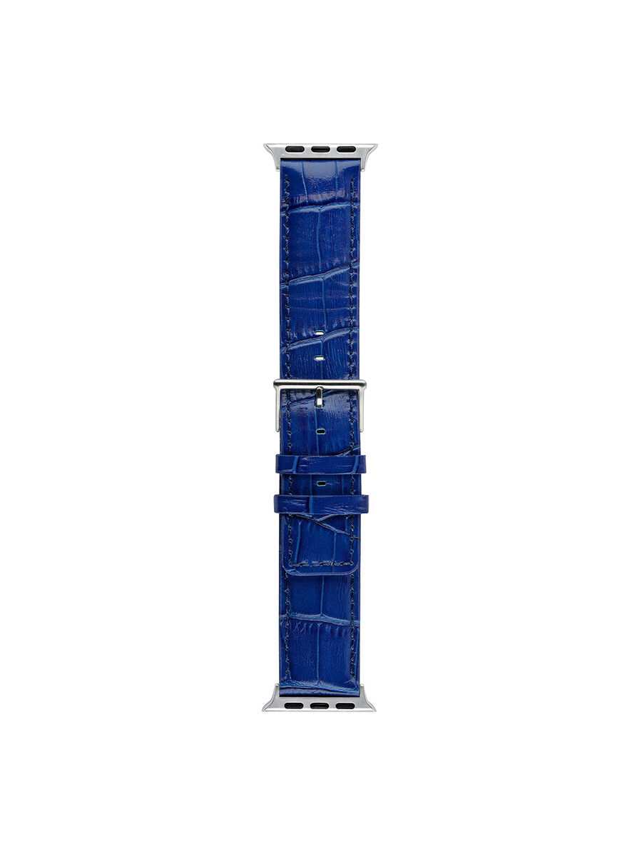 Correa Apple Watch cuero cocodrilo azul, IWSTRAP-BUC, hi-res