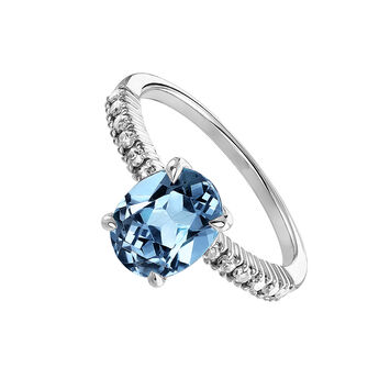 Silver gemstones trim ring , J03749-01-LB-WT,hi-res
