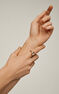 Anillo solitario grande cuarzo plata recubierta oro rosa , J03231-03-GQ