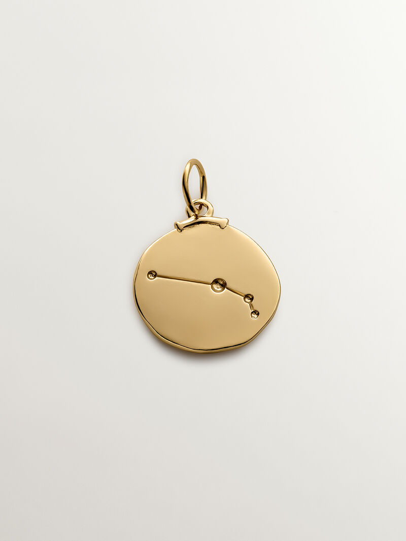 Aries Charm made of 925 silver bathed in 18K yellow gold. image number 2