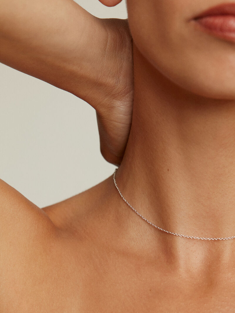Adjustable simple 925 silver chain. image number 3