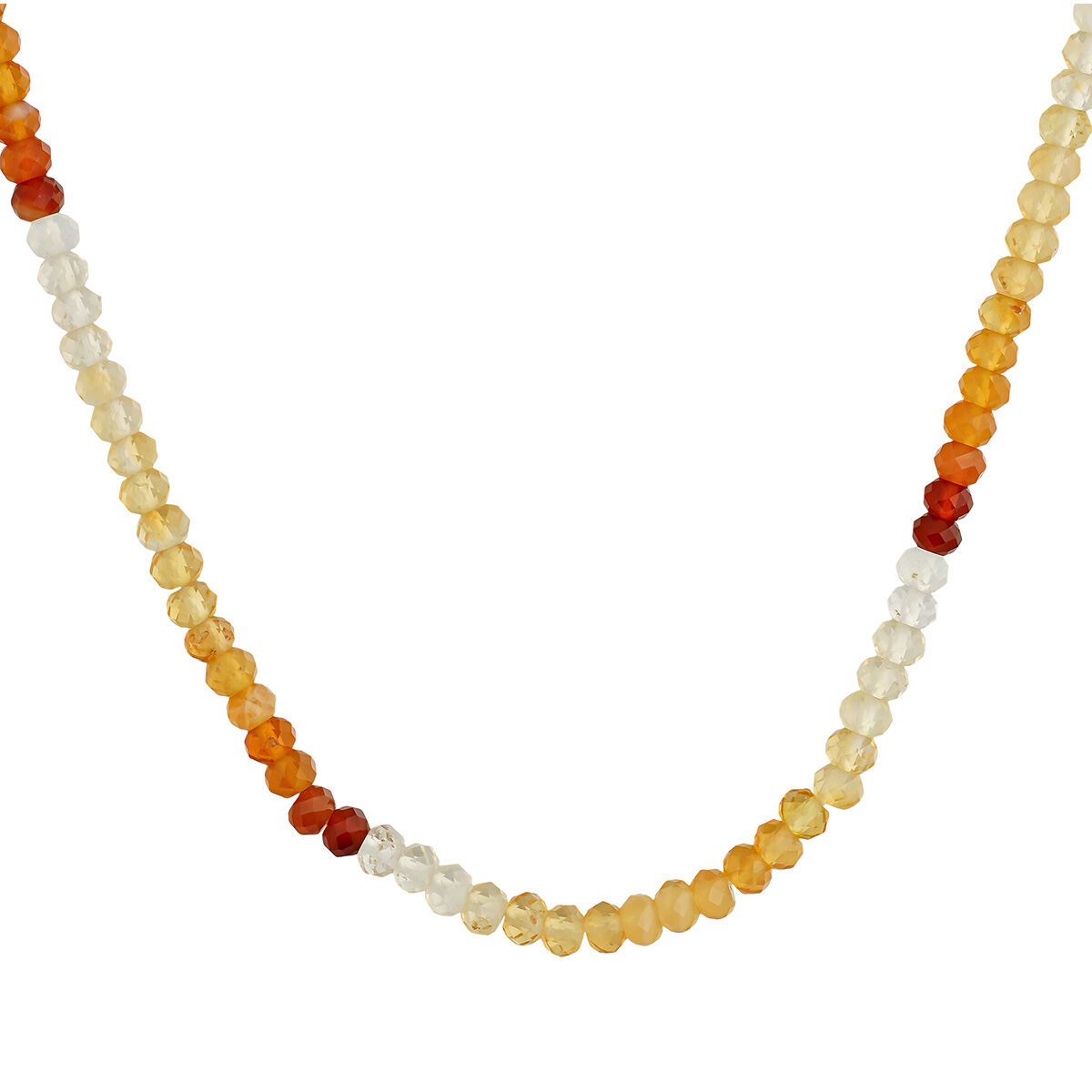 Necklace in 18k yellow gold-plated silver with multicoloured opal beads, J04922-02-MOP, hi-res