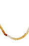 Necklace in 18k yellow gold-plated silver with multicoloured opal beads, J04922-02-MOP