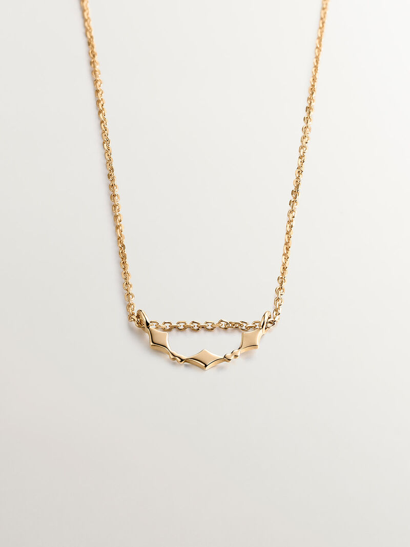 9K yellow gold pendant with rhombs image number 2