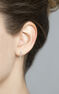 Boucle d'oreille créole diamants or blanc , J04425-01-H