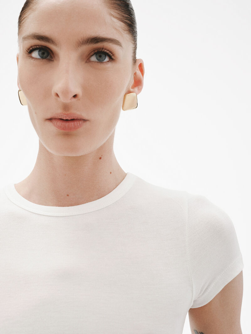 Square 18K yellow gold plated 925 silver earrings with polished effect image number 1