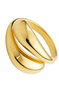 Convex spiral 18kt yellow gold-plated silver ring, J05223-02
