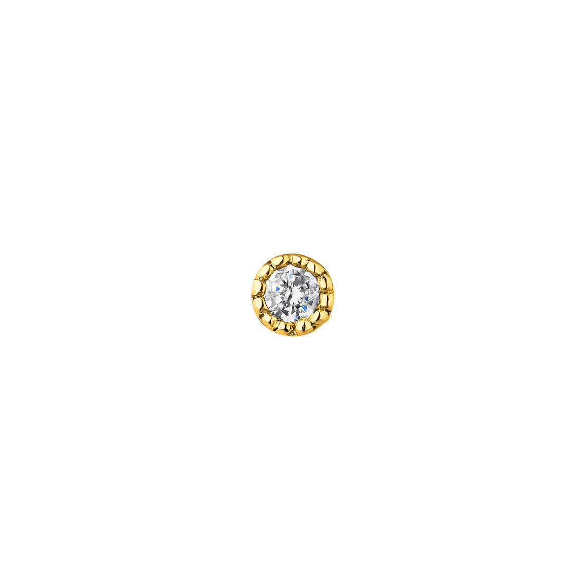 Mini boucle d'oreille piercing diamant 0.014 ct or , J04289-02-H-S, hi-res