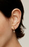 Pendientes aro pequeño topacio plata recubierta oro , J03808-02-WT