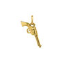 Gold-plated silver pistol charm , J04901-02