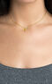 Gold-plated silver Q initial medallion charm  , J03455-02-Q