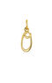 Gold-plated silver O initial charm  , J03932-02-O