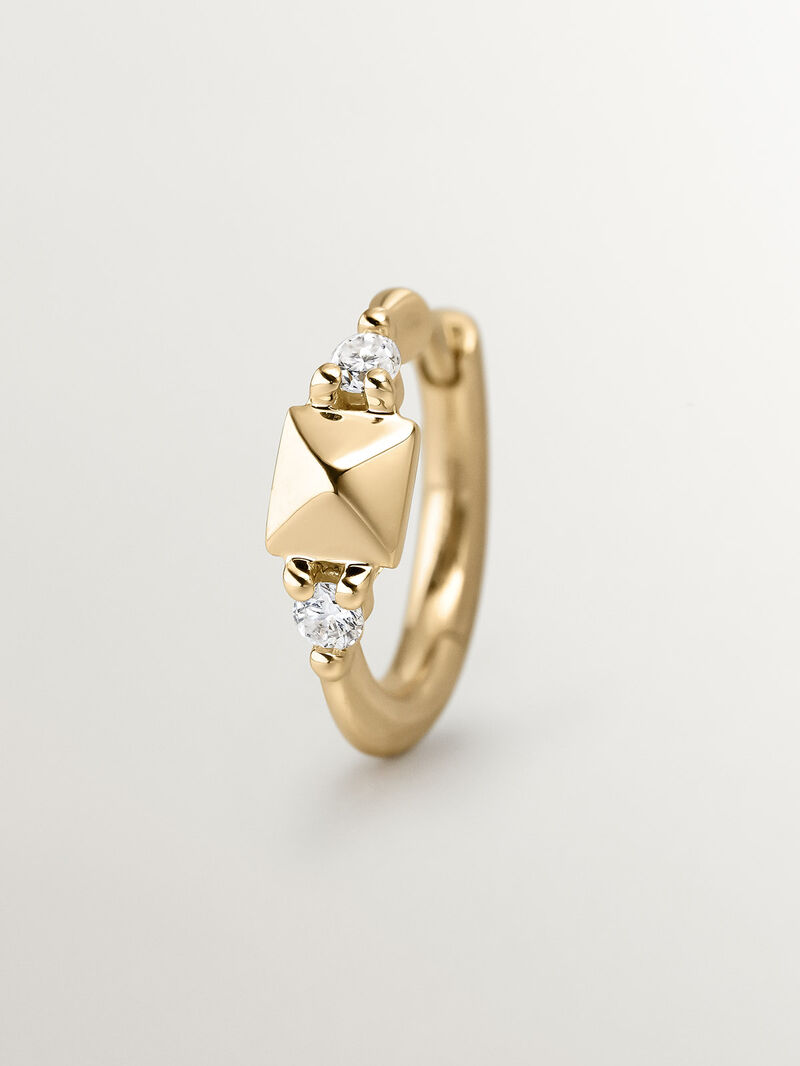 18K yellow individual ring pending with tachuela and diamonds image number 4