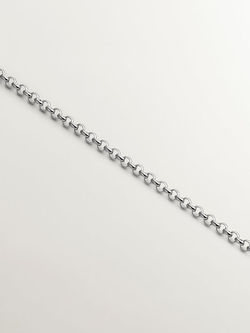 925 Sterling Silver pendant and 925 Sterling Silver pendant coated in 18K rose gold with interlocking circles. image number 4