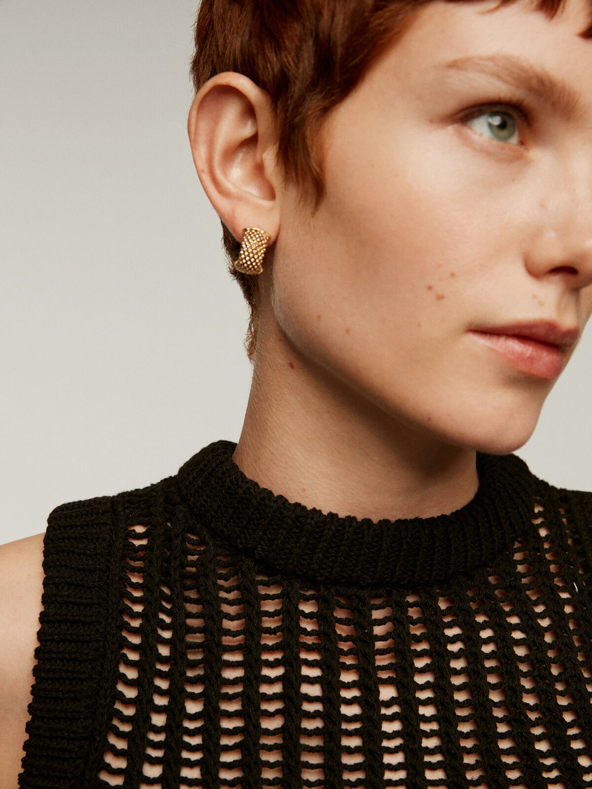 Sterling silver mesh earrings sale