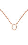 Rose gold Initial O necklace , J04382-03-O