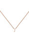 Rose gold Initial J necklace , J04382-03-J