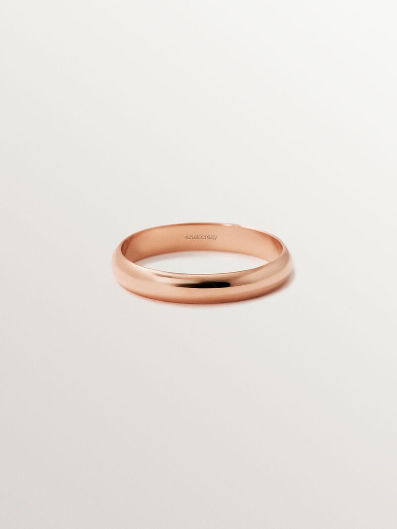 3.15mm half-round rose gold wedding band image number 1
