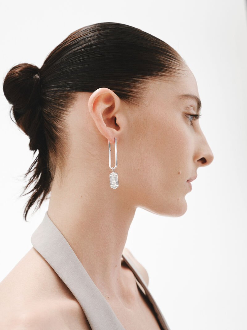 Wind 925 silver charm with white enamel image number 1